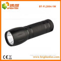 Factory Bulk Sale Black Aluminum Alloy Material 1watt Small Powerful led torch Light with 3*AAA battery